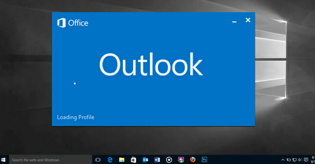 outlook stuck at loading profile