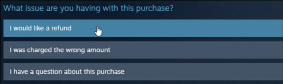 refund policy for steam